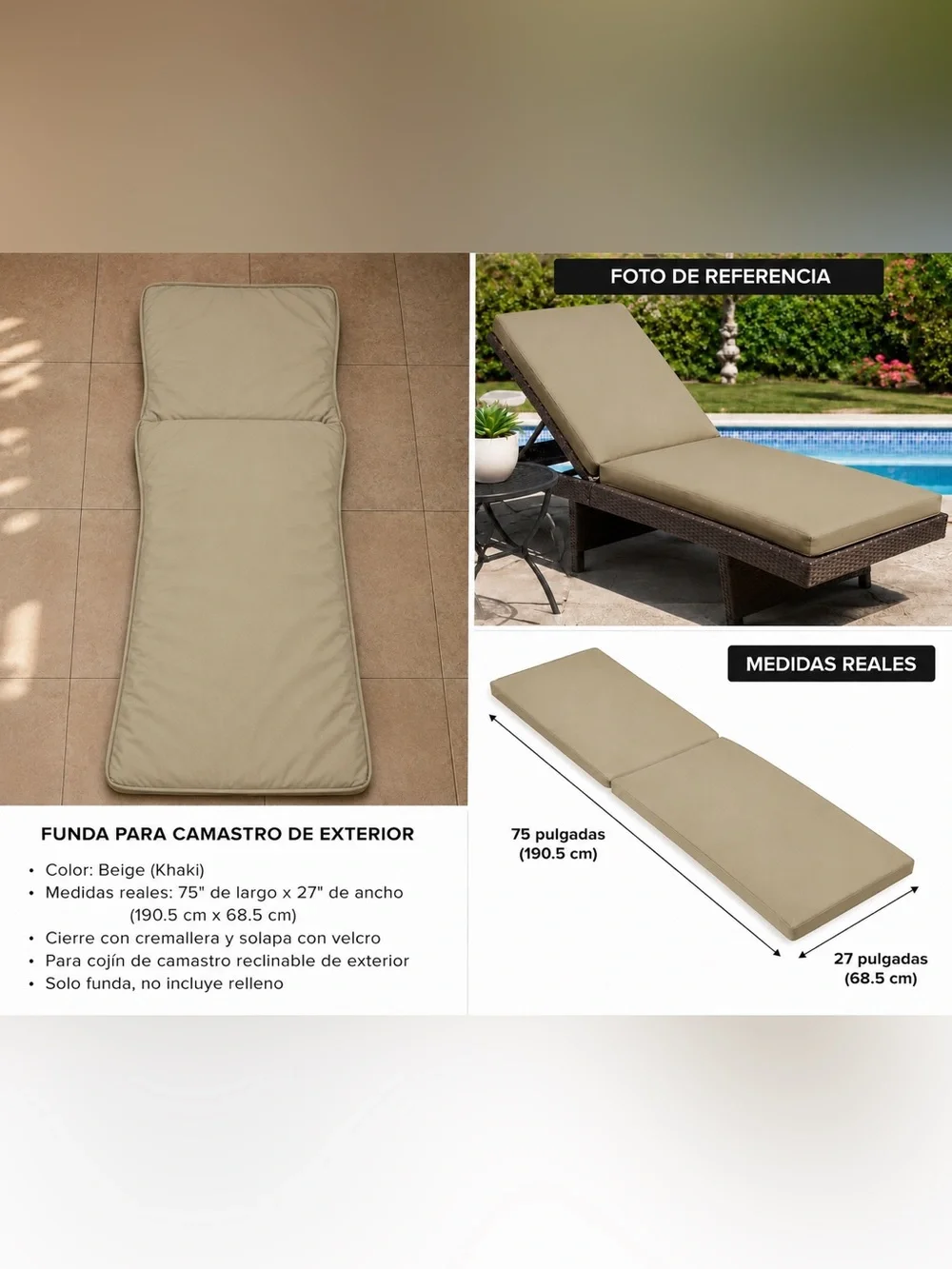 2 chaise lounge cushion covers